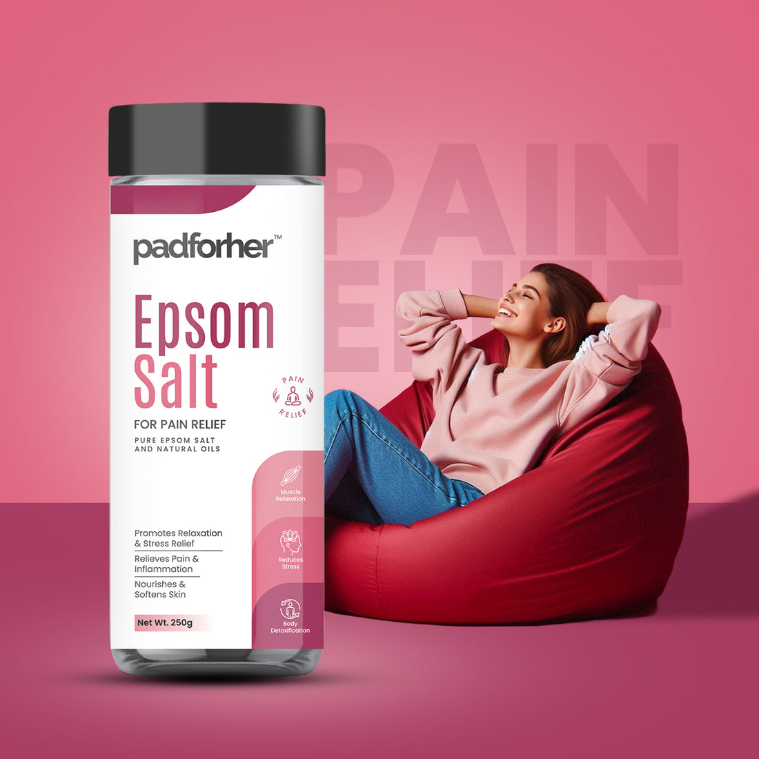 Padforher Pain Relief Epsom Bath Salt