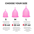 choose size of padforher menstraul cup 